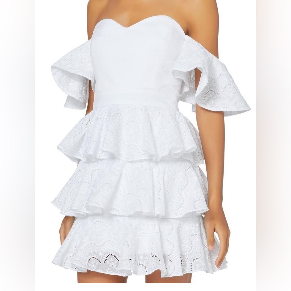 Caroline Constas Off the Shoulder Mini Dress